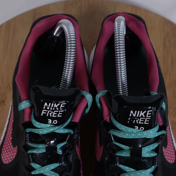 Nike Free 3.0 Running Sneakers Shoes Women 8 Black Pink - Picture 6 of 14